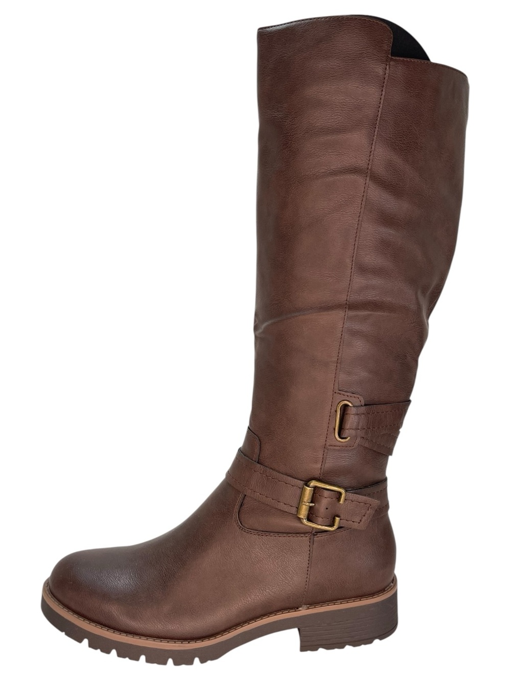 Sun + Stone Blakelyy Chocolate Faux Leather Knee High Womens Boots Size 9M - Picture 3 of 11